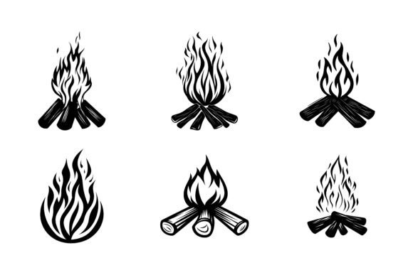 Campfire Icon Set: Ready-to-Edit Vector Icons