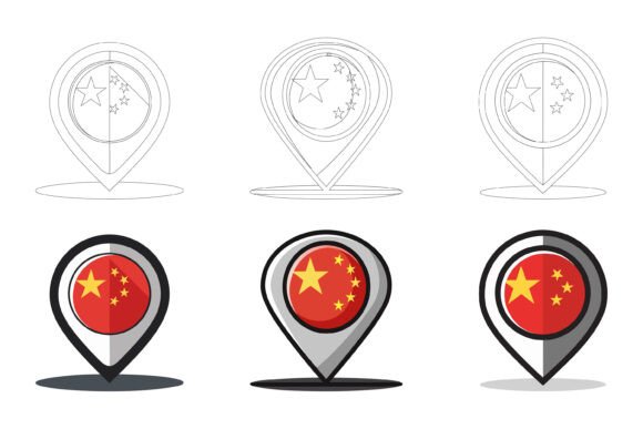 China Flag Icon: Versatile Vector Graphics for Every Project