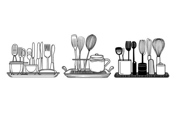 Crafting Culinary Visuals: The Power of a Kitchen Supplies Graphic Collection