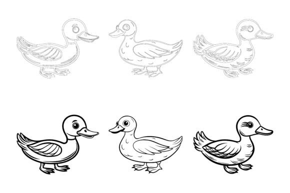 Doodle Duck Clip Art Isolated: Bringing Playful Character to Your Creative Projects