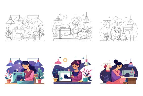 Sewing Machine Vector Illustrations Explained