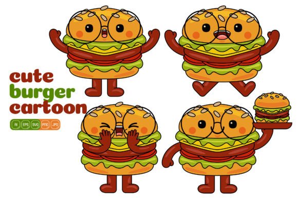 Unleashing Brand Personality: How the Cute Burger Mascot Vector Pack 03 Transforms Your Visual Content