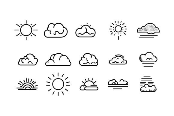 Weather Icon Set: Professional AI, EPS & JPG Icons